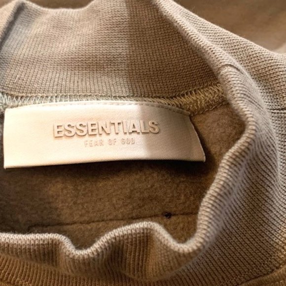Essentials Fear of God Relaxed Wood Crewneck Fleece Oversized Sweatshirt NWT - Picture 10 of 12